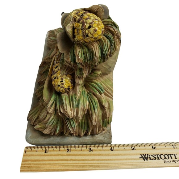 Country Farmhouse Mice Mouse Sleeping on Corn on the Cobb Ceramic Bookends - Picture 10 of 10